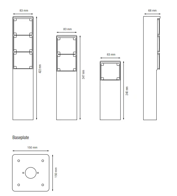 niko-761-36815-Garden-Post-With-One-To-Three-Socket-Outlets-FIG1