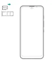 HYUNDAI L681 4G Smart Phone - Insert SIM card and SD card 2