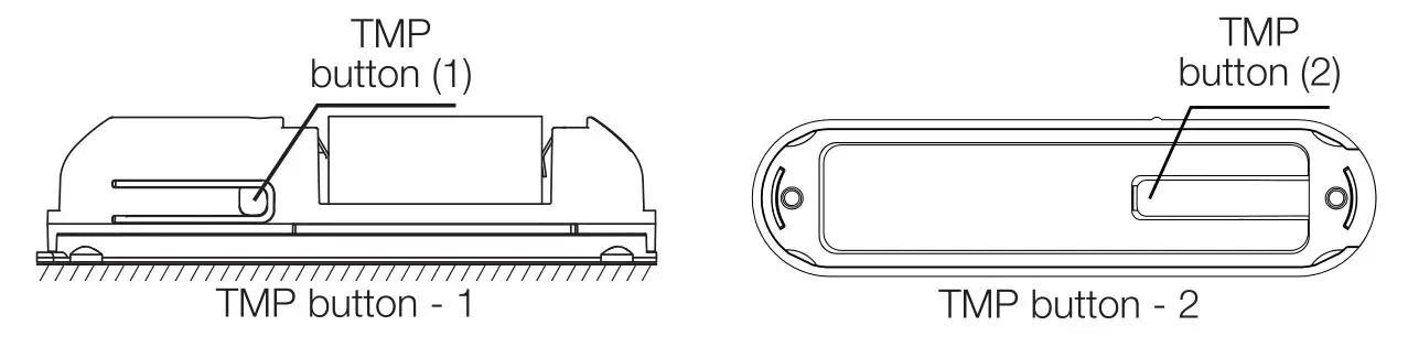 Nice FGDW-002 Wireless Contact Sensor with Temperature Measurement - Tamper (TMP) button