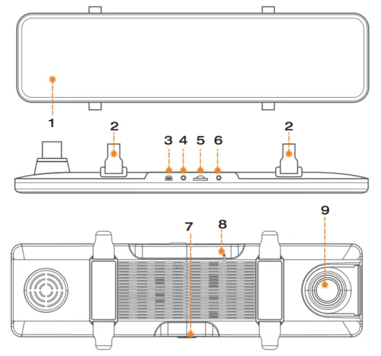 TOGUARD CE80A Touch Screen Streaming Video Rear View Mirror - fig 4