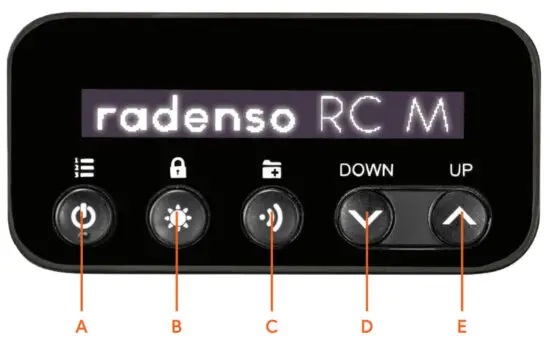 radenso RC M Hidden Radar Detector Solution - RC M user interface