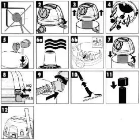 Profeco 77402 77403 Bouwstofzuiger (RVS)1200W - Assembly
