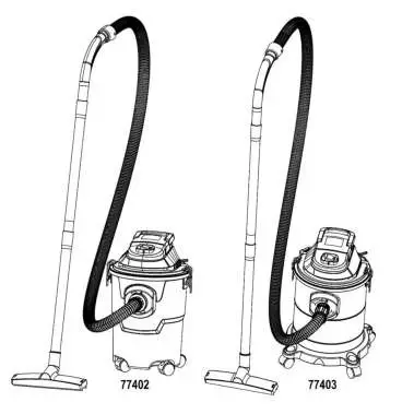 Profeco 77402 77403 Bouwstofzuiger (RVS)1200W