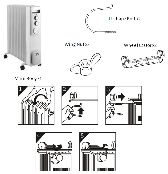 Goldair GOC165 Oil Column Heater 1