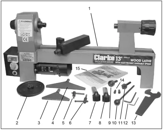 Clarke CWL325V Variable Speed Lathe - assembly