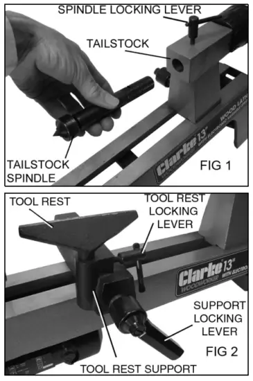 Clarke CWL325V Variable Speed Lathe - assembly1
