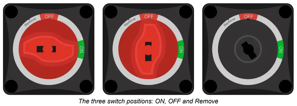 victron energy VBS127010010 Battery Switch ON OFF 275A - Operation