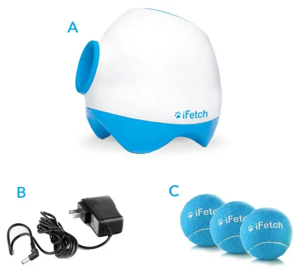 iFetch 115173 Too Automatic Ball Launcher Dog Toy - PARTS LIST