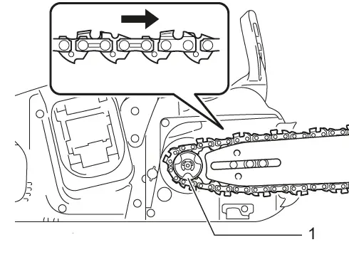 makita DUC303 Cordless Chain Saw 10