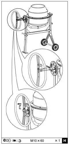 Mounting the swiveling whee