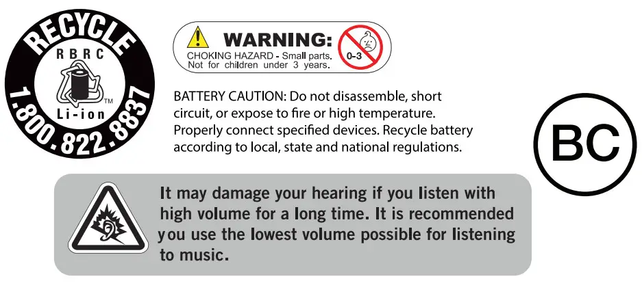 billboard BB2726 6 5 Inch Portable Party Speaker - warning