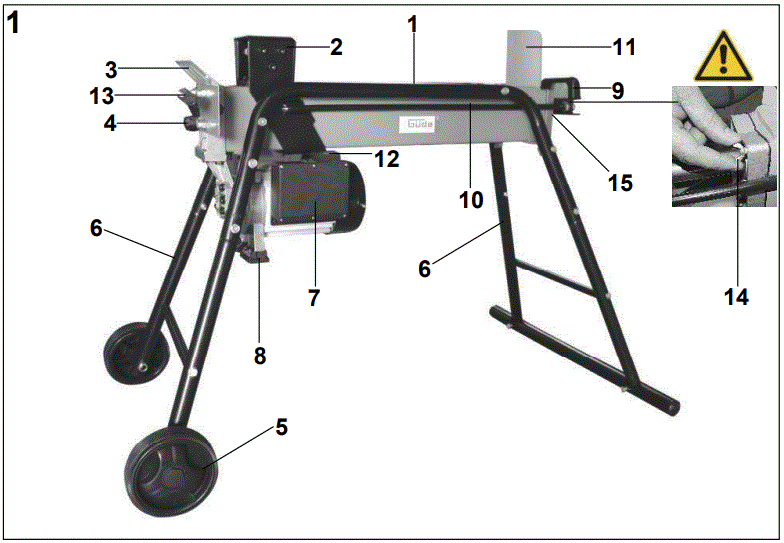 Gude-W-520-5.5-T-UG-Electri-Log-Splitter-FIG-1