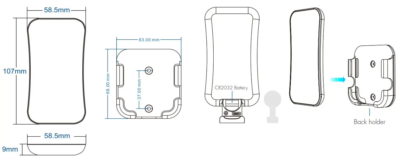 OPTONICA 6387 Ultrathin Touch Wheel RF Remote Controller - fig