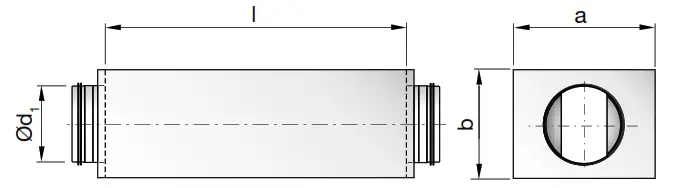 Lindab KVAPL Circular Straight Low Built Silencer - fig4