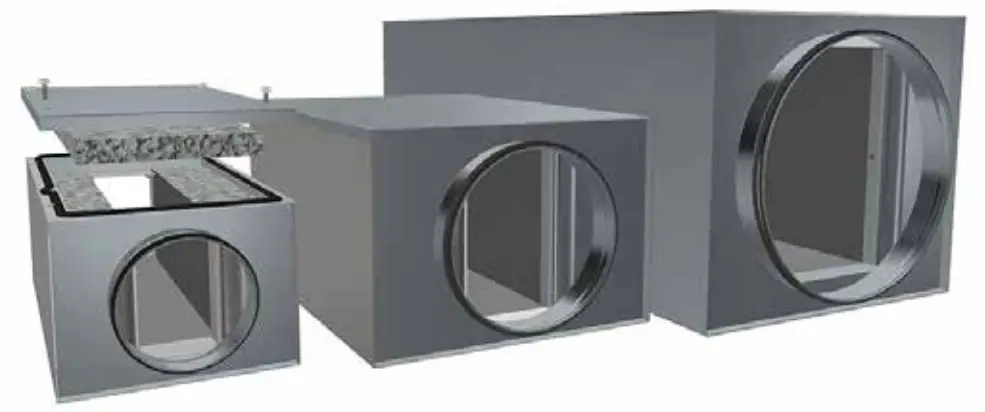 Lindab KVAPL Circular Straight Low Built Silencer