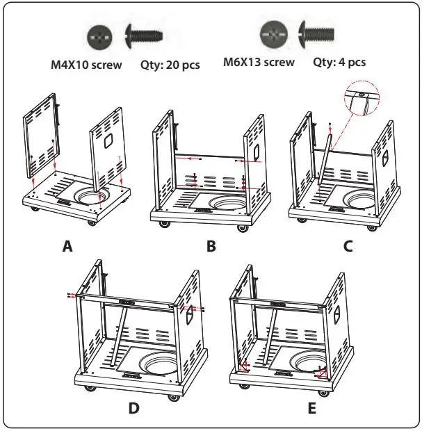 nutrichef NCGRIL2 Stainless Steel 4-Burner Propane Gas Grill User Guide - Cart