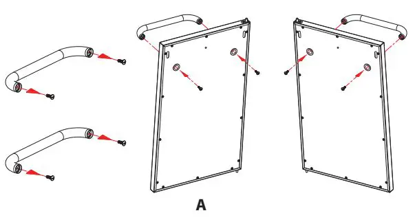 nutrichef NCGRIL2 Stainless Steel 4-Burner Propane Gas Grill User Guide - Front Doors