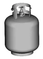 nutrichef NCGRIL2 Stainless Steel 4-Burner Propane Gas Grill User Guide - LP cylinder in upright position for vapor withdrawal