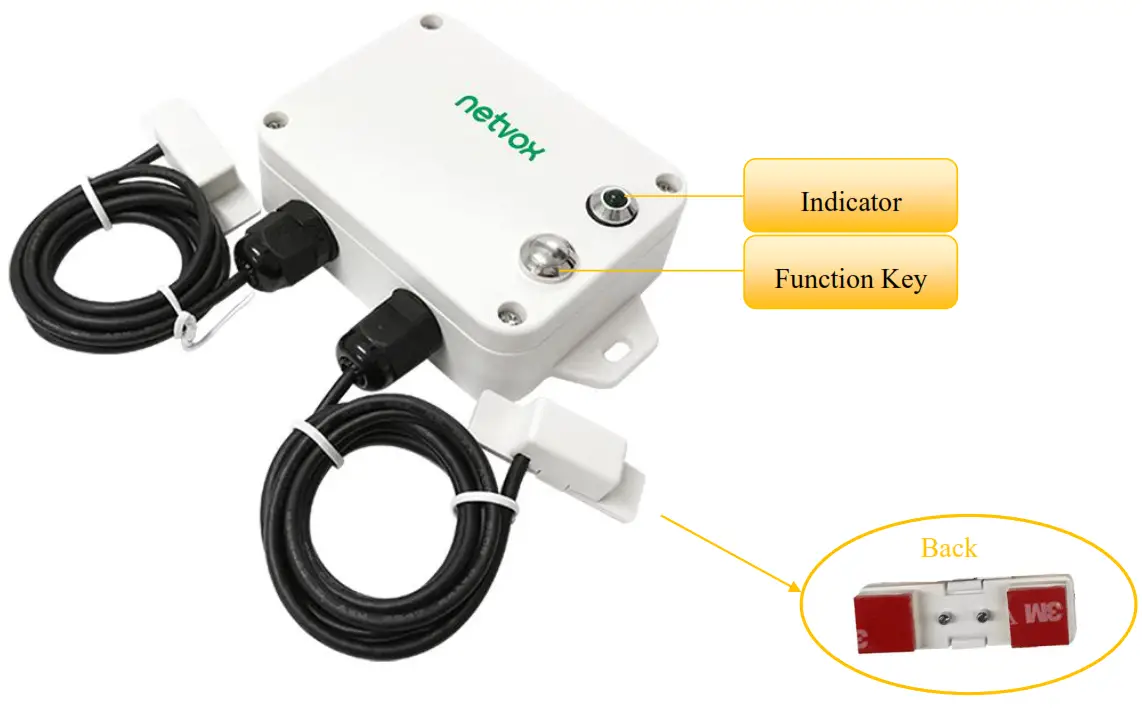 netvox R718WA2 Wireless 2-Gang Water Leak Detector - Appearance