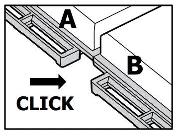 Beefurni SXB40841 12 Inch Light Gray Square Acacia Wood Interlocking Flooring Tiles - assemble 3