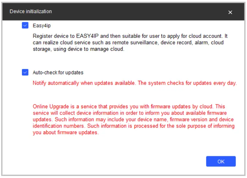 Device initialization