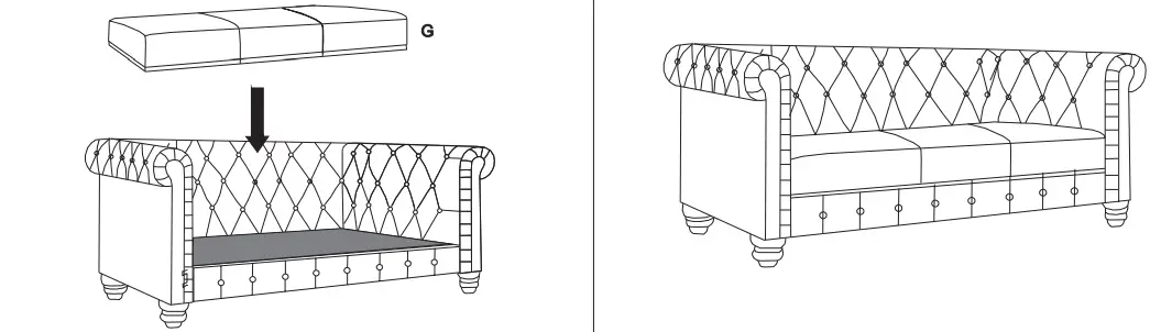 Seafuloy-C-W576S00003-Light-Gray-Velvet-Wood-Leg-Loveseat-Sofa-FIG-4