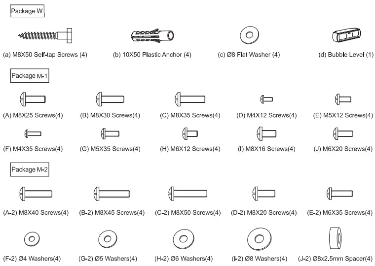 DAYTON AUDIO NBS-F Commercial Slim Fixed TV Wall Mount-fig2