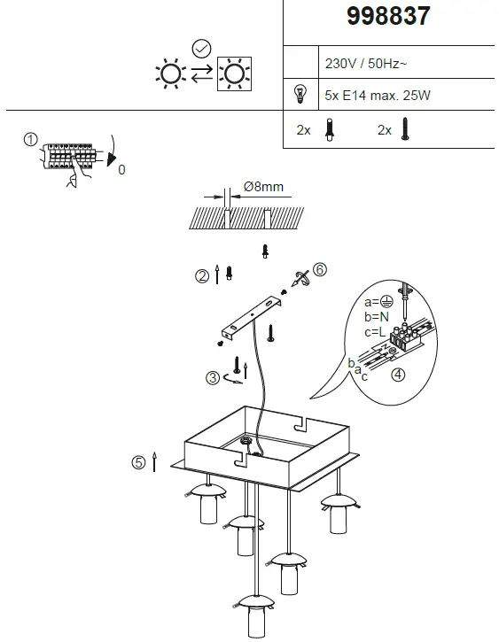 LeuchtenDirekt 998837 BIG WIDOW LED Ceiling Light 1