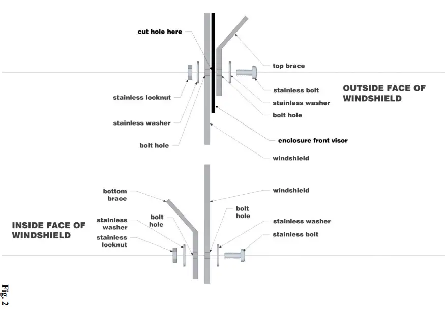 FALCON RIDGE Kawasaki 4010 Trans Full Cab Enclosurefits Lexan Windshield-fig3