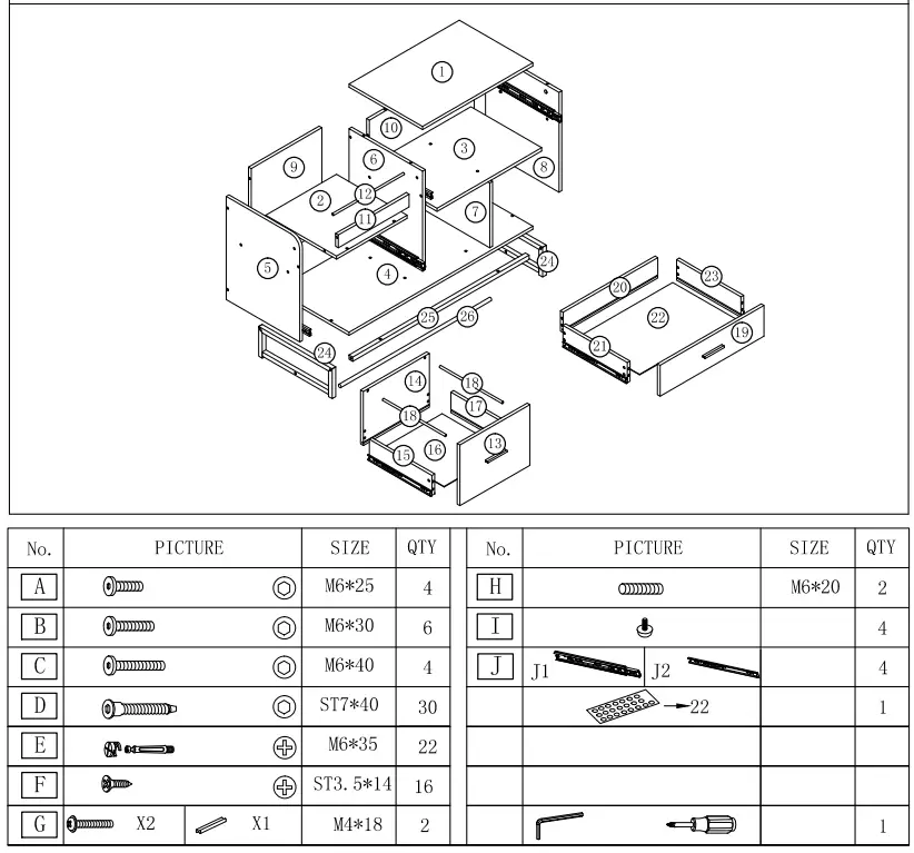 BYBLIGHT BB-U0031GX Bernise Rustic Brown File Cabinet fig 11