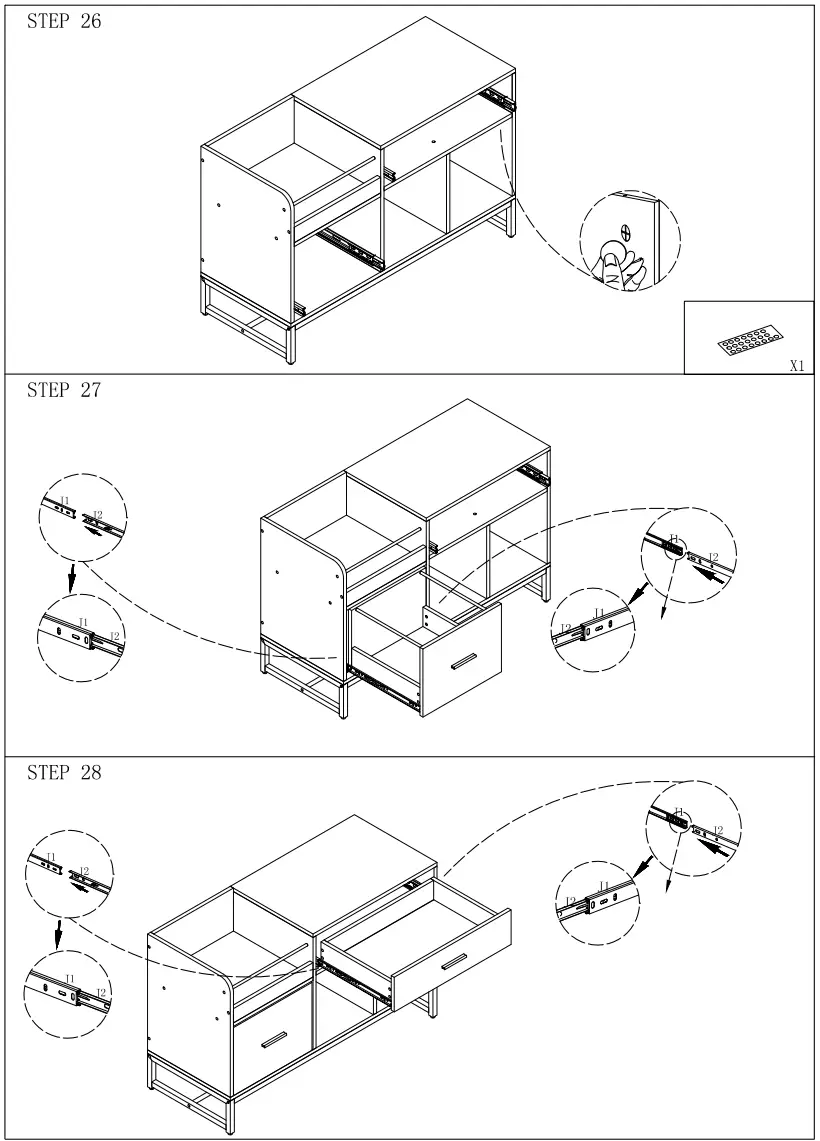 BYBLIGHT BB-U0031GX Bernise Rustic Brown File Cabinet fig