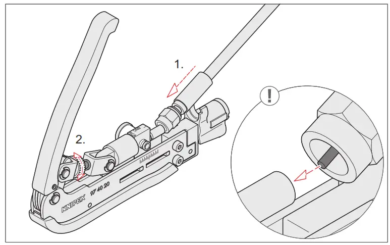 KNIPEX 97 40 20 SB Compression Tool - 6