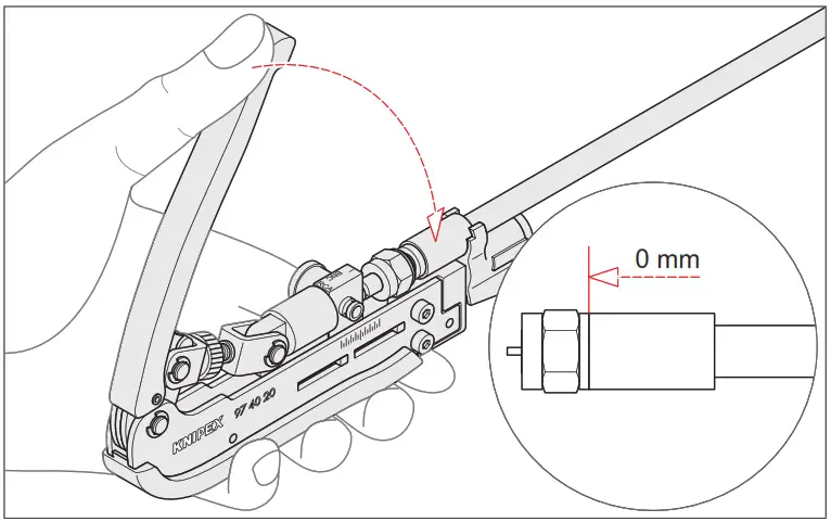 KNIPEX 97 40 20 SB Compression Tool - 7
