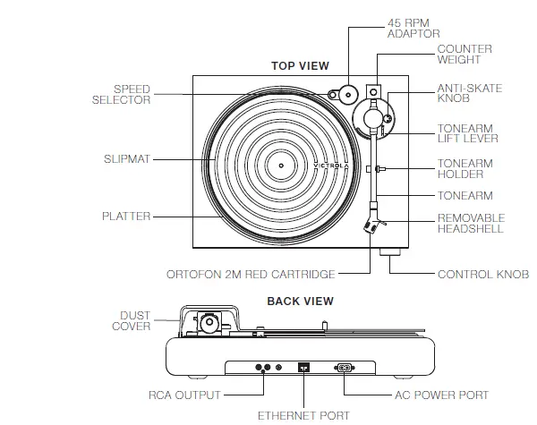 VICTROLA 338STRMCBN Stream Carbon Semi Automatic Belt Drive Turntable-9