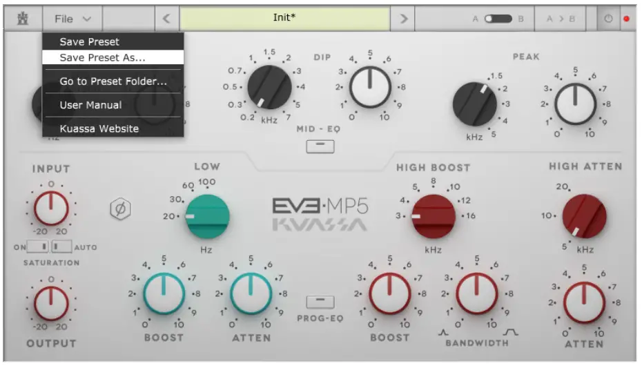 EVE MP5 Mid and Program Equalizer Pultec Emulation - fig9