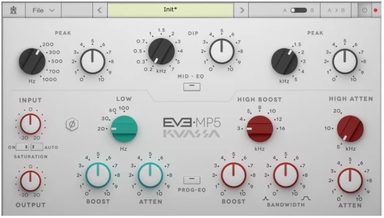 EVE MP5 Mid and Program Equalizer Pultec Emulation