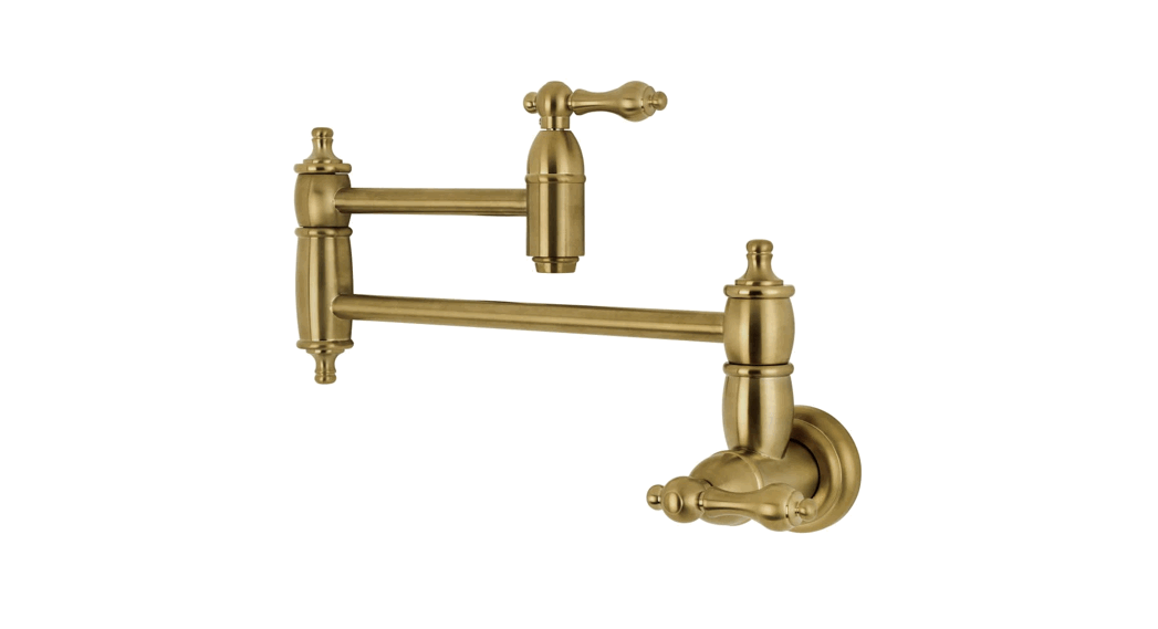 Kingston Ks3107bal Brass Two-handle Wall Mount Pot Filler In Polished Brass Instruction Manual