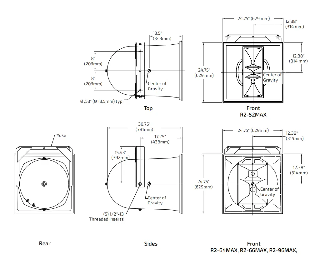 Community R.5-66MAX Full-Range 2-Way 12-Inch 60 x 60 Speaker-14