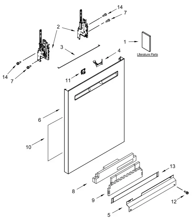 MAYTAG MDB8959SKZ Undercounter Dishwasher-DOOR AND PANEL