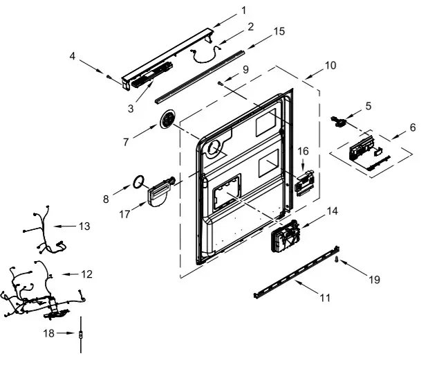 MAYTAG MDB8959SKZ Undercounter DishwasherCONTROL PANEL