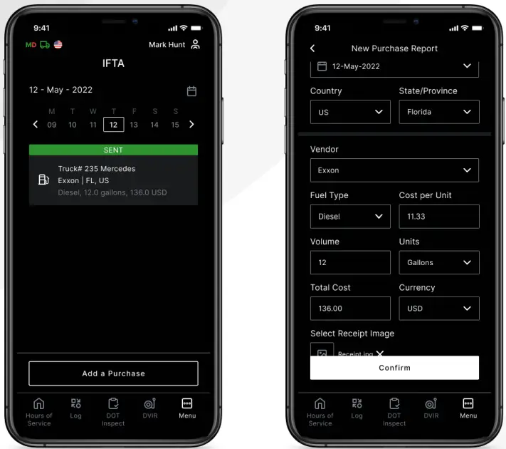 Apps Phantom ELD App for Apple Devices fig 6