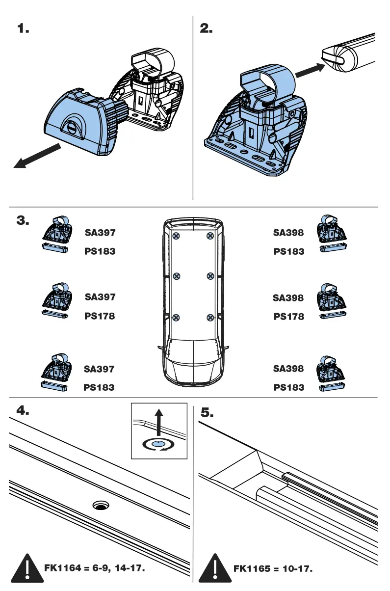 Rhino RA3PR-FL KammBar Pro Aluminium Roof Bars - fig 1