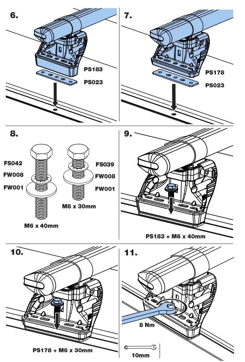 Rhino RA3PR-FL KammBar Pro Aluminium Roof Bars - fig 2