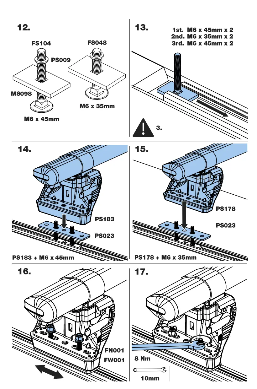 Rhino RA3PR-FL KammBar Pro Aluminium Roof Bars - fig 3