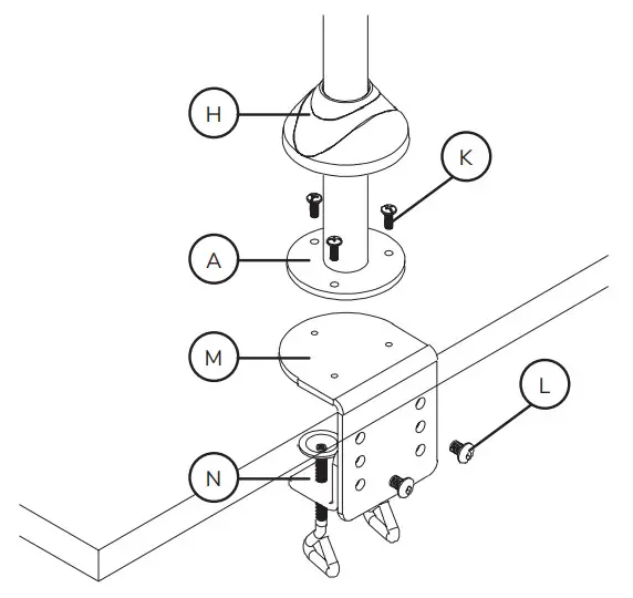 Neomounts FPMA-D965 Monitor Desk Mount - STEP 1