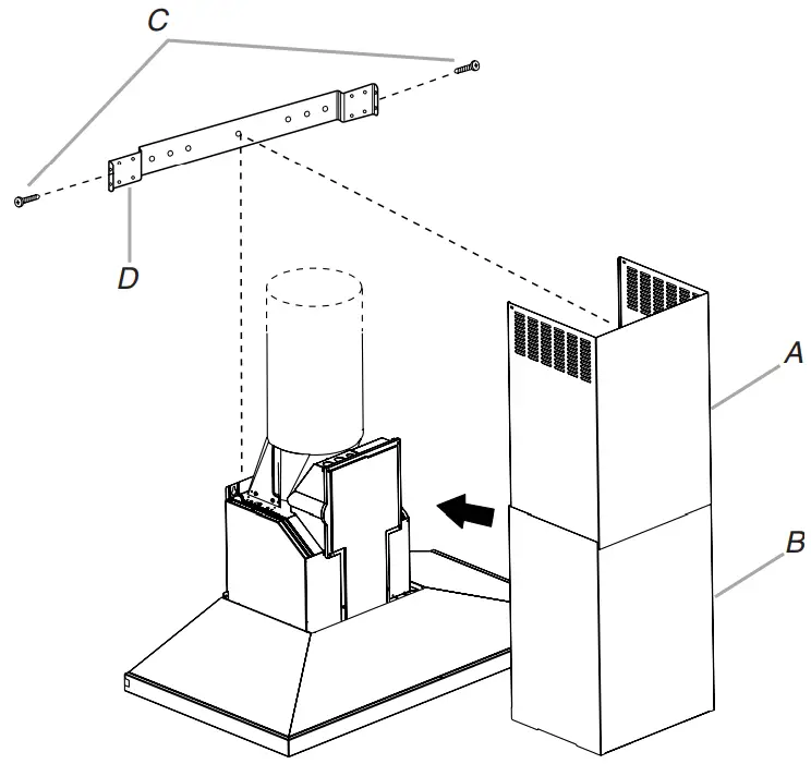 KitchenAid KVWB406DSS Wall Mount Canopy Range Hood - Install Vent Covers