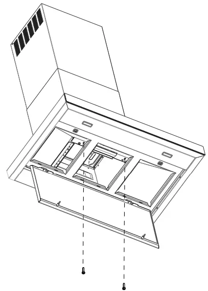 KitchenAid KVWB406DSS Wall Mount Canopy Range Hood - Secure the bottom