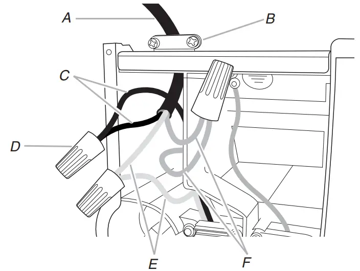 KitchenAid KVWB406DSS Wall Mount Canopy Range Hood - power supply cable