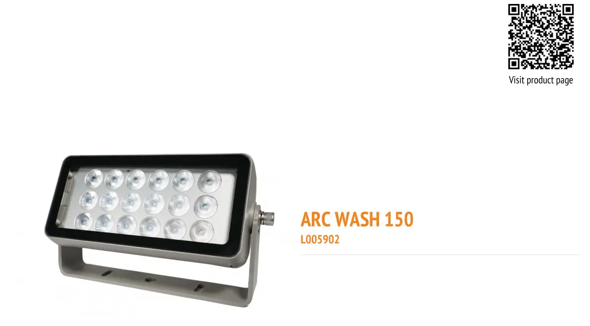 FOS technologies L005902 Arc Wash 150 Architectural LED Washer User Manual