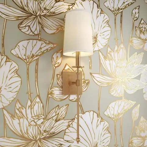 Signature-Hardware-953489-24-Inch-Tall-Wall-Sconce-with-Fabric-Shade-product